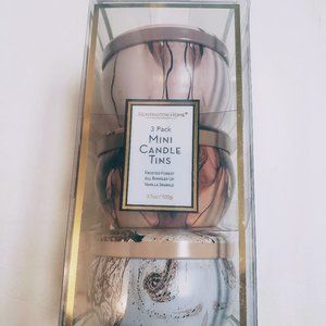 Huntington Home Vegan Soy coconut wax  Mini Candle Tins 3 Pack